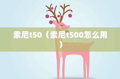 索尼t50（索尼t500怎么用）