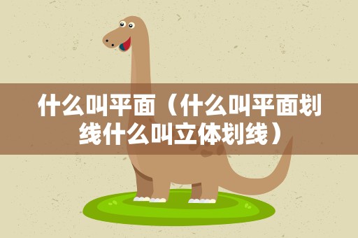 什么叫平面（什么叫平面划线什么叫立体划线）