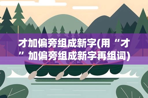 才加偏旁组成新字(用“才”加偏旁组成新字再组词)