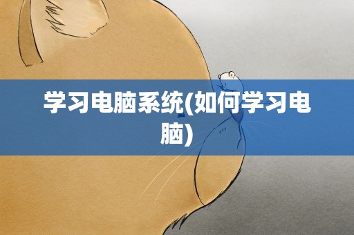 学习电脑系统(如何学习电脑)