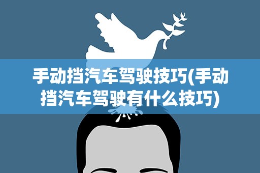 手动挡汽车驾驶技巧(手动挡汽车驾驶有什么技巧)