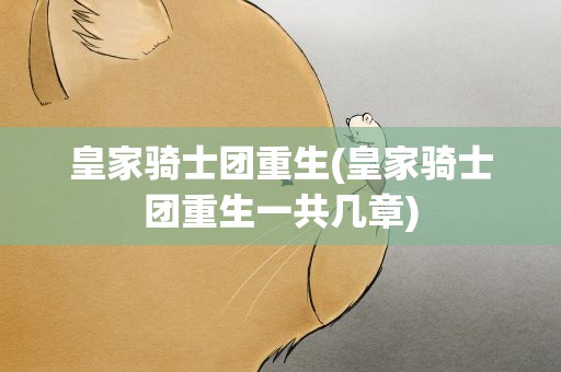 皇家骑士团重生(皇家骑士团重生一共几章)