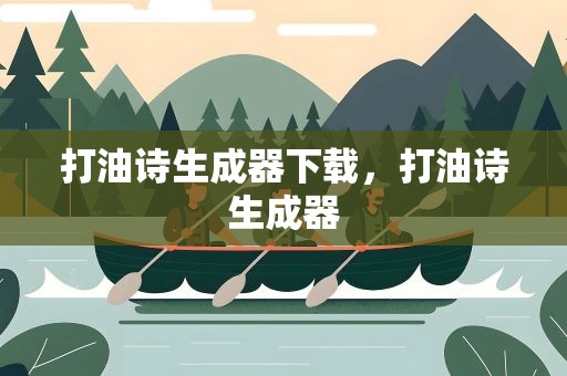 打油诗生成器下载，打油诗生成器