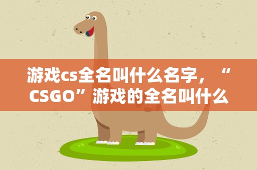 游戏cs全名叫什么名字，“CSGO”游戏的全名叫什么