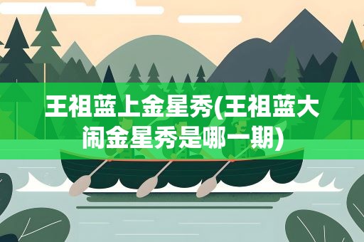 王祖蓝上金星秀(王祖蓝大闹金星秀是哪一期)