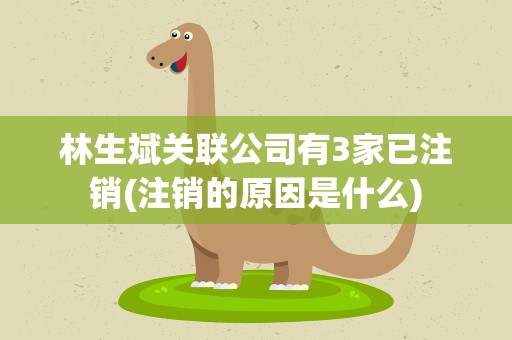 林生斌关联公司有3家已注销(注销的原因是什么)