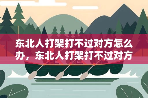 东北人打架打不过对方怎么办，东北人打架打不过对方怎么办呢