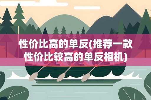 性价比高的单反(推荐一款性价比较高的单反相机)