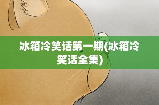 冰箱冷笑话第一期(冰箱冷笑话全集)