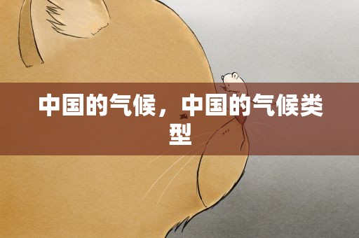 中国的气候，中国的气候类型