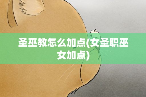 圣巫教怎么加点(女圣职巫女加点)