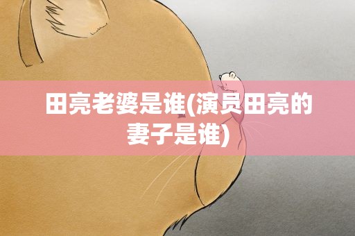 田亮老婆是谁(演员田亮的妻子是谁)