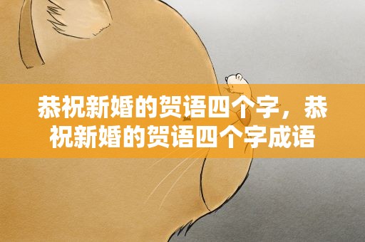 恭祝新婚的贺语四个字，恭祝新婚的贺语四个字成语