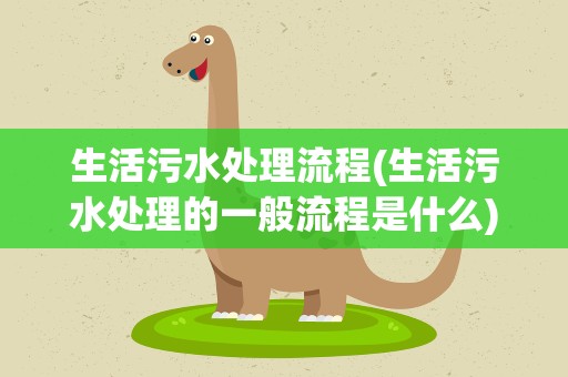 生活污水处理流程(生活污水处理的一般流程是什么)