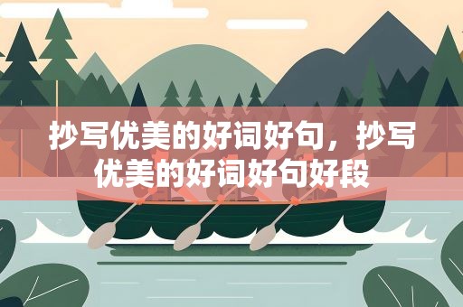 抄写优美的好词好句，抄写优美的好词好句好段