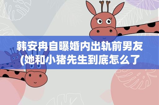 韩安冉自曝婚内出轨前男友(她和小猪先生到底怎么了)