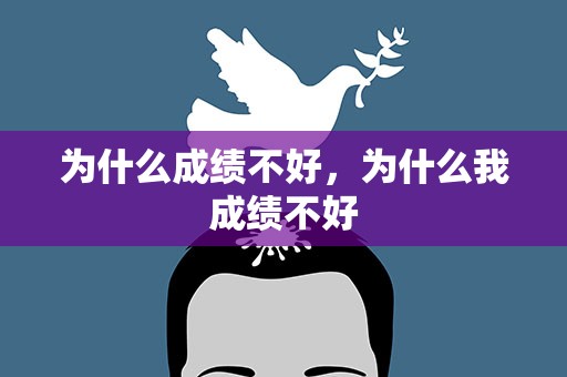 为什么成绩不好，为什么我成绩不好