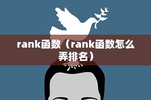 rank函数（rank函数怎么弄排名）