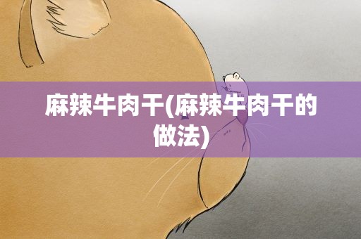 麻辣牛肉干(麻辣牛肉干的做法)
