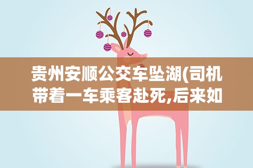 贵州安顺公交车坠湖(司机带着一车乘客赴死,后来如何)