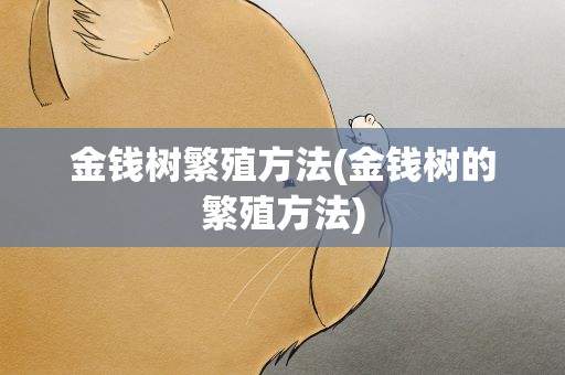 金钱树繁殖方法(金钱树的繁殖方法)