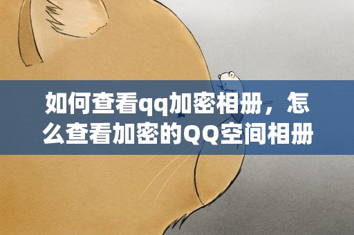 如何查看qq加密相册，怎么查看加密的QQ空间相册