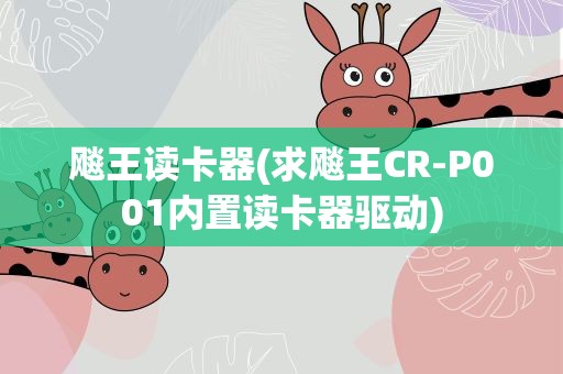 飚王读卡器(求飚王CR-P001内置读卡器驱动)