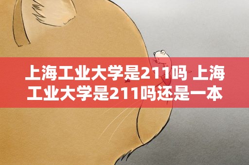 上海工业大学是211吗 上海工业大学是211吗还是一本