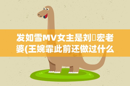 发如雪MV女主是刘畊宏老婆(王婉霏此前还做过什么)
