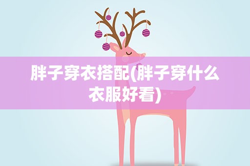 胖子穿衣搭配(胖子穿什么衣服好看)
