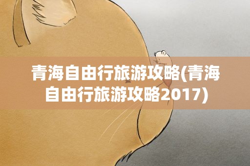青海自由行旅游攻略(青海自由行旅游攻略2017)