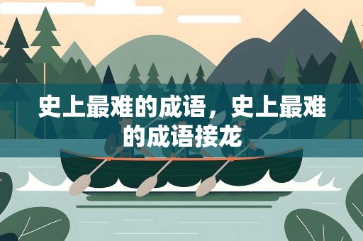 史上最难的成语，史上最难的成语接龙