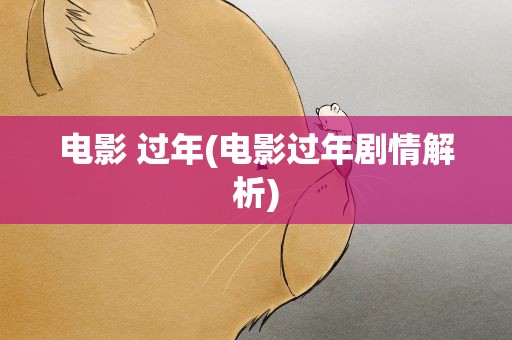 电影 过年(电影过年剧情解析)