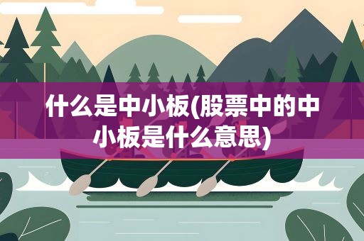 什么是中小板(股票中的中小板是什么意思)