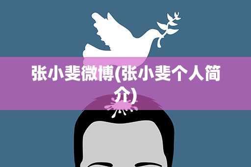 张小斐微博(张小斐个人简介)