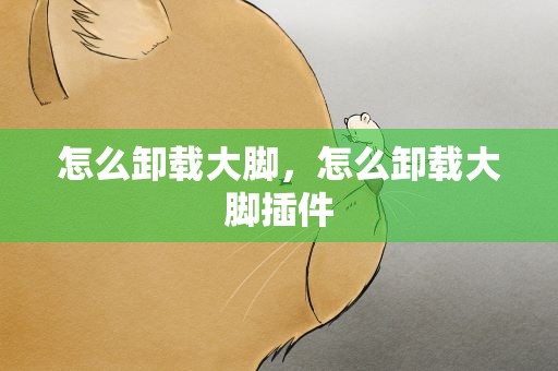 怎么卸载大脚，怎么卸载大脚插件