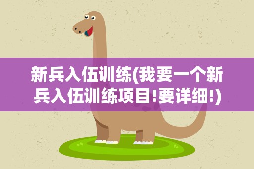 新兵入伍训练(我要一个新兵入伍训练项目!要详细!)