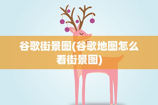 谷歌街景图(谷歌地图怎么看街景图)