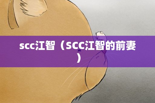 scc江智（SCC江智的前妻）