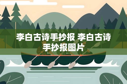 李白古诗手抄报 李白古诗手抄报图片
