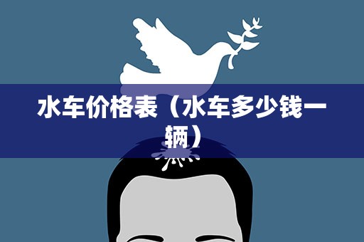 水车价格表（水车多少钱一辆）