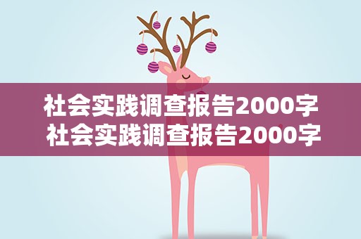 社会实践调查报告2000字 社会实践调查报告2000字左右