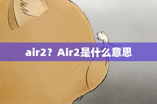 air2？Air2是什么意思