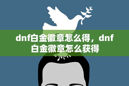 dnf白金徽章怎么得，dnf白金徽章怎么获得