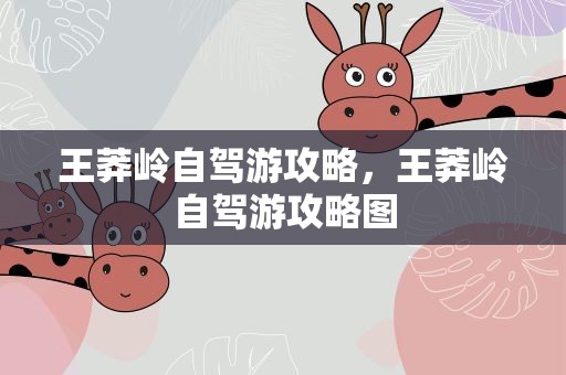 王莽岭自驾游攻略，王莽岭自驾游攻略图