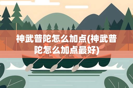 神武普陀怎么加点(神武普陀怎么加点最好)