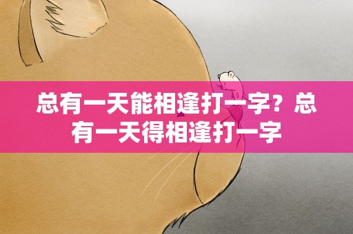 总有一天能相逢打一字？总有一天得相逢打一字