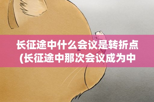 长征途中什么会议是转折点(长征途中那次会议成为中共历史上生死攸关的转折点)