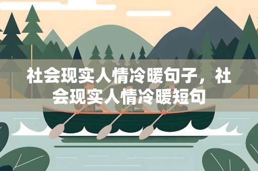 社会现实人情冷暖句子，社会现实人情冷暖短句