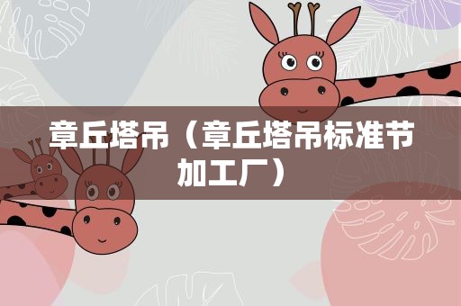 章丘塔吊（章丘塔吊标准节加工厂）